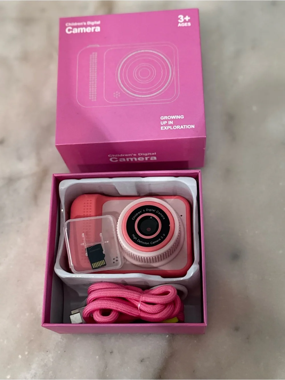 Children's Digital Camera - Pink Compact Kids Camera